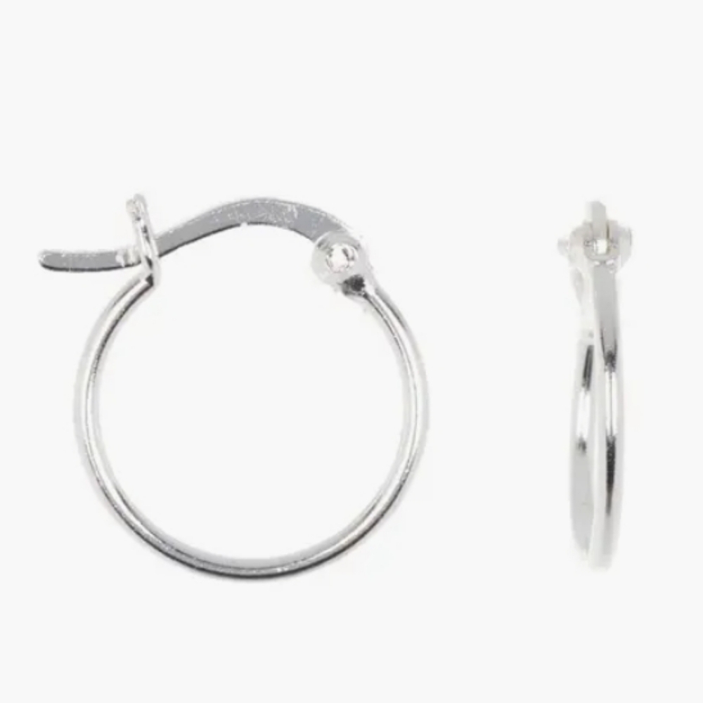 🌈 Argento Vivo 🍀 Sterling Silver 18mm Hoop Earrings ☘️ NEW in Box